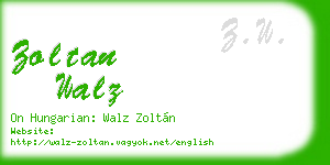 zoltan walz business card